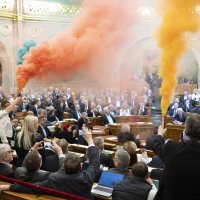 Prosvjed u mađarskom parlamentu