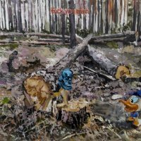 Madonna With Amigo Flamingo, 206 x 259 cm, ulje na lanu, 2023.