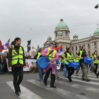 Prosvjed ispred Generalštaba u Beogradu