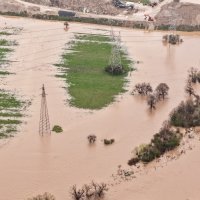 Nabujala rijeka Bosna u BiH, pogled iz zraka