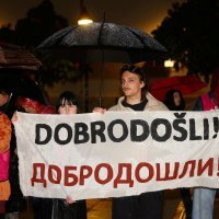 Doček srbijanskih studenata u Osijeku