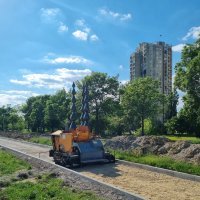 Radovi na biciklističkoj stazi na Savskom nasipu, 29. travnja 2025.