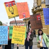 Prosvjed obrazovnih sindikata u Zagrebu