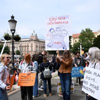 Prosvjed obrazovnih sindikata u Zagrebu