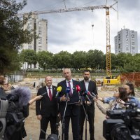 Ivica Puljak i Bojan Ivošević na gradilištu nove javne garaže u Splitu