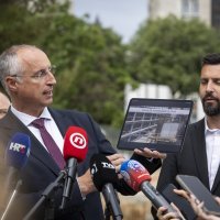 Ivica Puljak i Bojan Ivošević na gradilištu nove javne garaže u Splitu