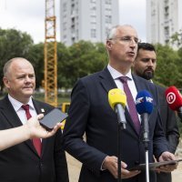 Ivica Puljak i Bojan Ivošević na gradilištu nove javne garaže u Splitu