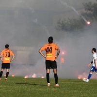 Šibenik - Hajduk, bakljada Torcide, požar, 25.5.2025.