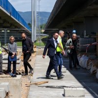 Tomašević u obilasku radova proširenja tramvajske zone