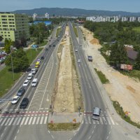 Radovi u Sarajevskoj ulici u Zagrebu snimljeni iz zraka