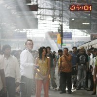 Danny Boyle na setu filma 'Slumdog Millionaire'