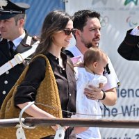 Rajwa Al Hussein s kćeri Iman bint Hussein i suprug princ Hussein bin Abdullah