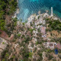 Uvala Bene na Marjanu nakon orkanskog nevremena