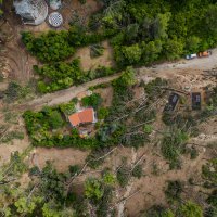 Uvala Bene na Marjanu nakon orkanskog nevremena