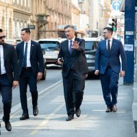 Dolazak na zajedničku sjednicu Predsjedništva i Nacionalnog odbora HDZ-a