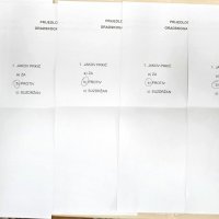 Listići u kojima se glasalo za Jakova Prkića kao predsjednika splitskog Gradskog vijeća