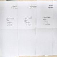 Listići u kojima se glasalo za Igora Stanišića kao predsjednika splitskog Gradskog vijeća