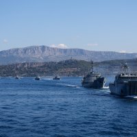 Vježba Hrvatske ratne mornarice za vojni mimoplov u Splitu