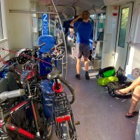 Vlak i bicikl, pedaliranje