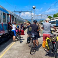 Vlak i bicikl, pedaliranje