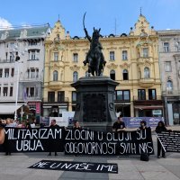 Antiratna akcija na glavnom Trgu povodom 30. godišnjice VRO Oluja