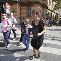 Prosvjedna šetnja HND-a i SNH za solidarnost s kolegama u Gazi