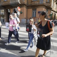 Prosvjedna šetnja HND-a i SNH za solidarnost s kolegama u Gazi