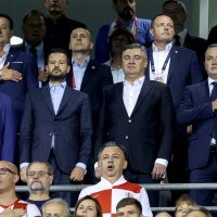 Svečana loža Maksimira na utakmici Hrvatske  protiv Crne Gore