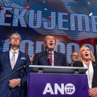Andrej Babiš slavi pobjedu stranke ANO na češkim izborima