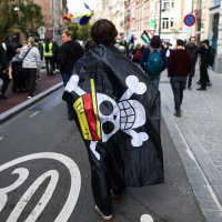 Zastava One piece na prosvjedima diljem svijeta