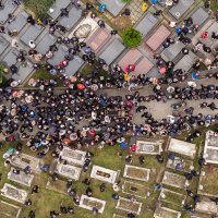 Pogled iz zraka na posljednji ispraćaj Halida Bešlića