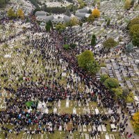Pogled iz zraka na posljednji ispraćaj Halida Bešlića