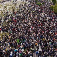 Pogled iz zraka na posljednji ispraćaj Halida Bešlića