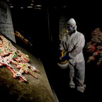 Dezinfekcija zbirke sv. Januarija u Napulju tijekom pandemije koronavirusa