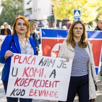 Mostar: Prosvjed zdravstvenih radnika Hercegovačko-neretvanske županije