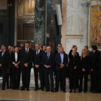 Aleksandar Vučić, državni vrh i Porfirije na molitvi za žrtve pada nadstrešnice u Novom Sadu