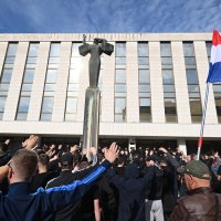 Prosvjed Torcide pred sudom u Splitu