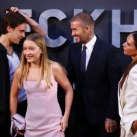 Cruz, Harper, David i Victoria Beckham
