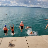 Zadar: Novogodišnje kupanje na Morskim orguljama