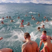 Zadar: Novogodišnje kupanje na Morskim orguljama