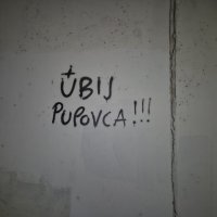 Grafiti s pozivom na ubojstvo Milorada Pupovca