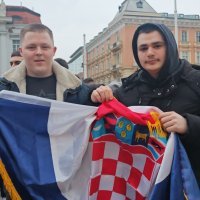 Navijači na dočeku rukometaša na Trgu bana Jelačića