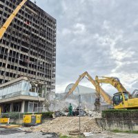 Rušenje zapadnog aneksa Vjesnika