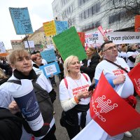 Prosvjed šest sindikata na Europskom trgu u Zagrebu