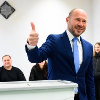 Jernej Vrtovec na biralištu