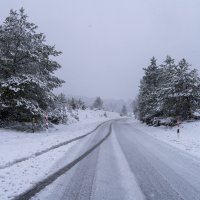 Zimski uvjeti na državnoj cesti DC 52 Prozor - Vrelo Koreničko