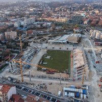 Fotografije iz zraka radova na novom stadionu u Kranjčevićevoj 27.3.2026.