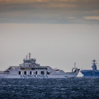 Dolazak najvećeg američkog nosača aviona USS Gerald R. Ford pred Split