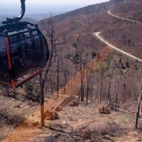 Pogled na Medvednicu iz žičare nakon oluje koja je uništila dio šume