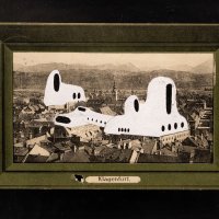 Klagenfurt, acrylic, vintage postcard, 10x15cm, 2025